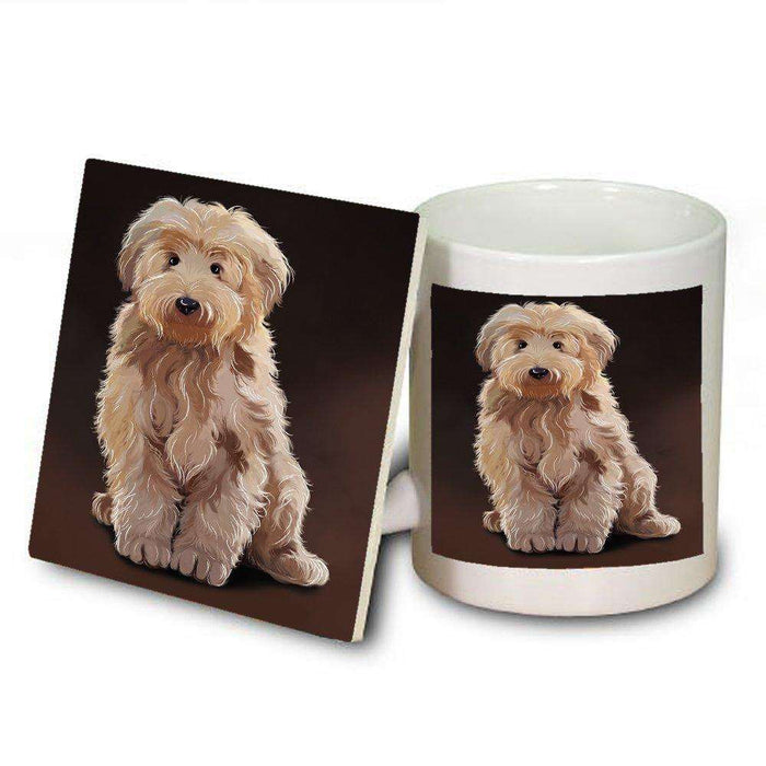 Goldendoodle Dog Mug and Coaster Set