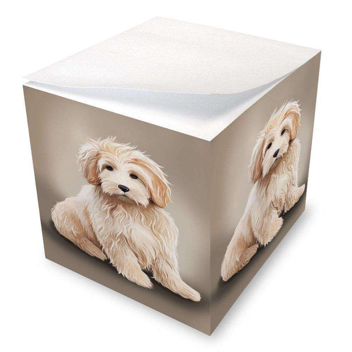 Goldendoodle Dog Note Cube