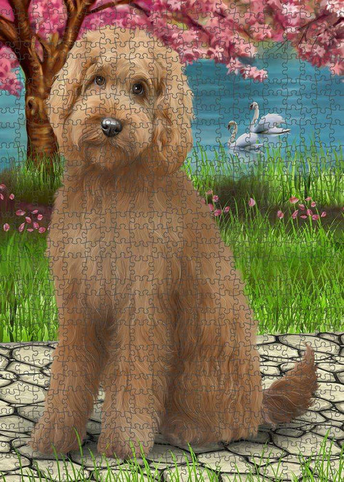 Goldendoodle Dog Puzzle with Photo Tin PUZL59358