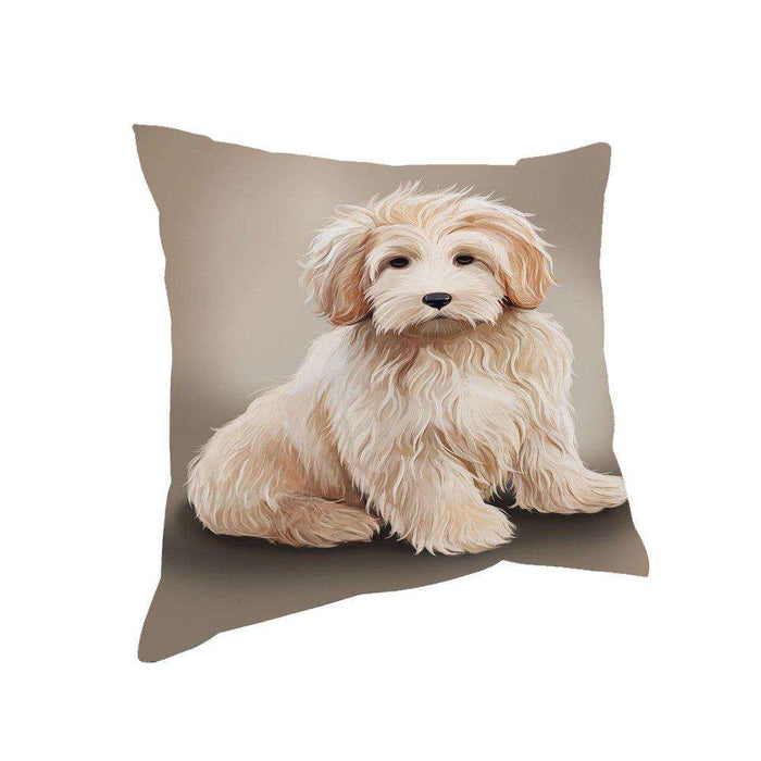 Goldendoodle Dog Throw Pillow