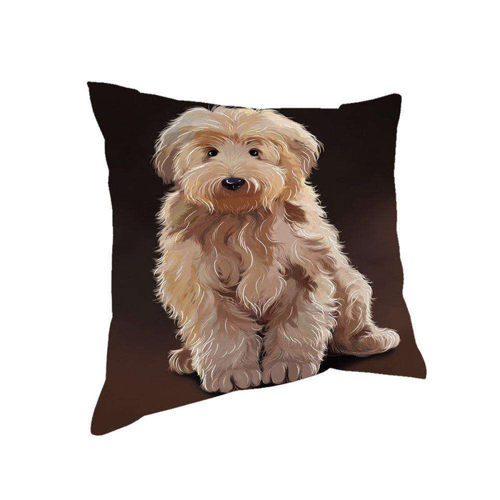 Goldendoodle Dog Throw Pillow