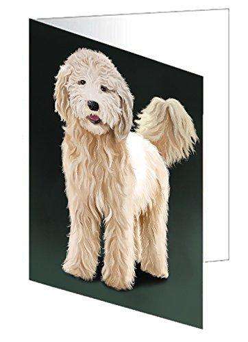 Goldendoodle Puppy Dog Handmade Artwork Assorted Pets Greeting Cards and Note Cards with Envelopes for All Occasions and Holiday Seasons