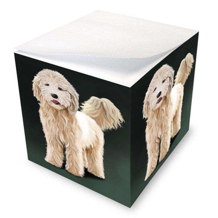 Goldendoodle Puppy Dog Note Cube