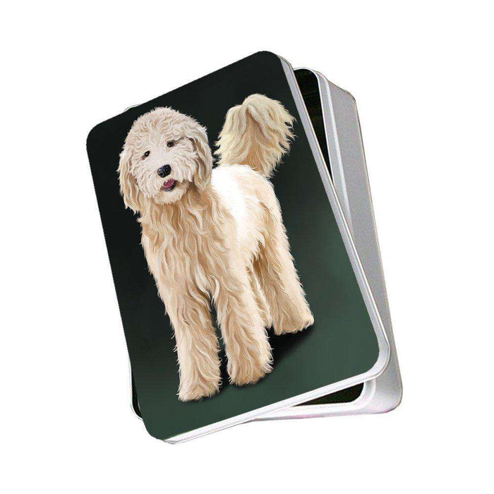 Goldendoodle Puppy Dog Photo Storage Tin