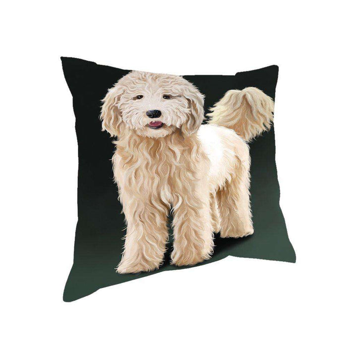Goldendoodle Puppy Dog Throw Pillow