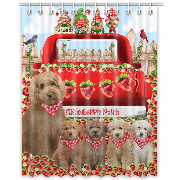 Goldendoodle Shower Curtain: Explore a Variety of Designs, Personalized, Custom, Waterproof Bathtub Curtains for Bathroom Decor with Hooks, Pet Gift for Dog Lovers