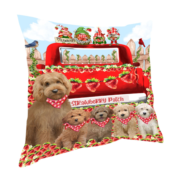 Goldendoodle Throw Pillow: Explore a Variety of Designs, Cushion Pillows for Sofa Couch Bed, Personalized, Custom, Dog Lover's Gifts