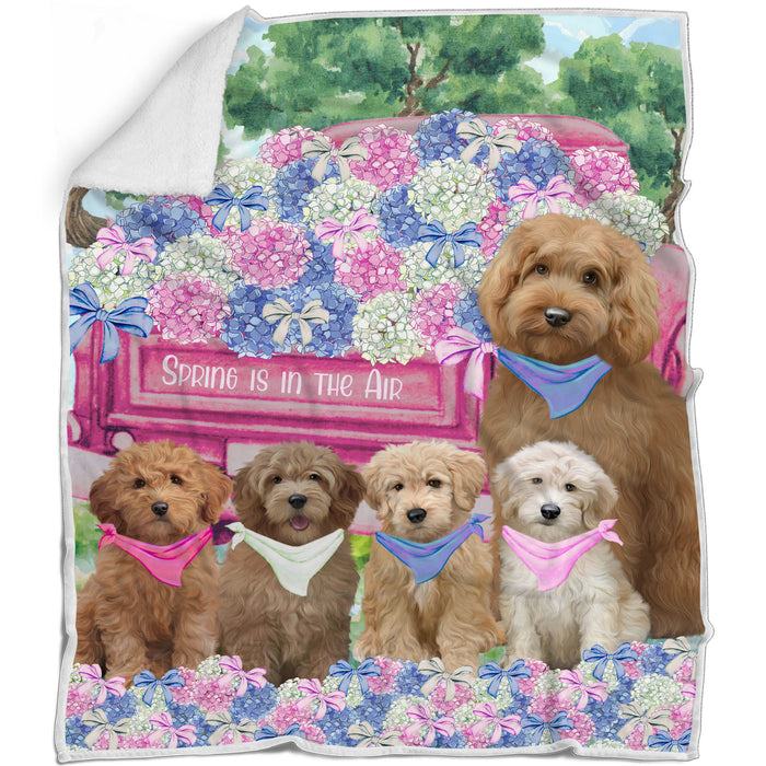 Goldendoodle Blanket: Explore a Variety of Designs, Custom, Personalized Bed Blankets, Cozy Woven, Fleece and Sherpa, Gift for Dog and Pet Lovers
