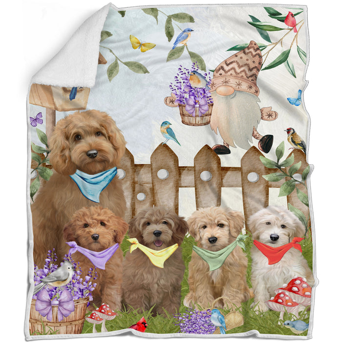 Goldendoodle Blanket: Explore a Variety of Designs, Cozy Sherpa, Fleece and Woven, Custom, Personalized, Gift for Dog and Pet Lovers