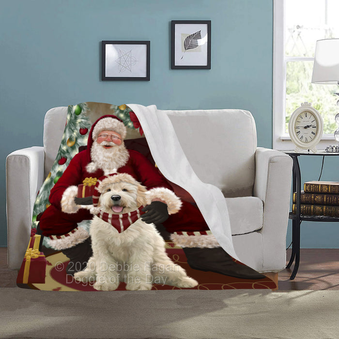 Santa's Christmas Surprise Goldendoodle Dog Blanket BLNKT142228