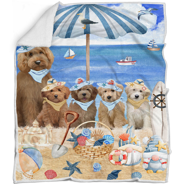 Goldendoodle Blanket: Explore a Variety of Designs, Cozy Sherpa, Fleece and Woven, Custom, Personalized, Gift for Dog and Pet Lovers