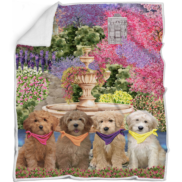 Goldendoodle Bed Blanket, Explore a Variety of Designs, Personalized, Throw Sherpa, Fleece and Woven, Custom, Soft and Cozy, Dog Gift for Pet Lovers
