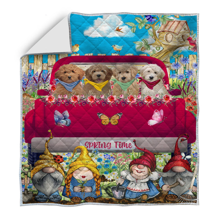 Goldendoodle Quilt: Explore a Variety of Custom Designs, Personalized, Bedding Coverlet Quilted, Gift for Dog and Pet Lovers