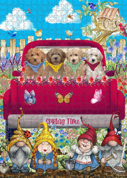 Goldendoodle Jigsaw Puzzle, Interlocking Puzzles Games for Adult, Explore a Variety of Designs, Personalized, Custom, Gift for Pet and Dog Lovers
