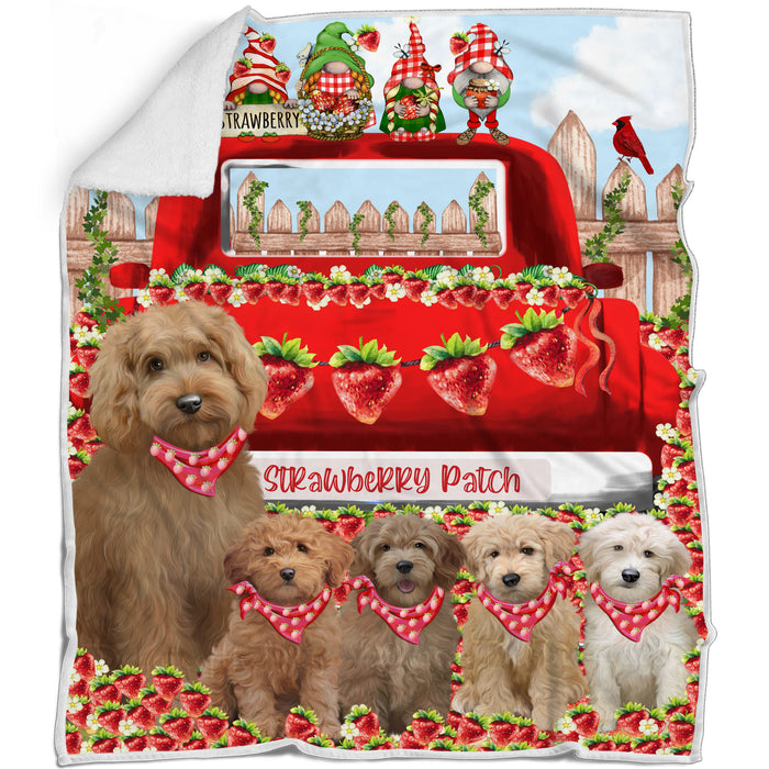 Goldendoodle Blanket: Explore a Variety of Designs, Custom, Personalized Bed Blankets, Cozy Woven, Fleece and Sherpa, Gift for Dog and Pet Lovers