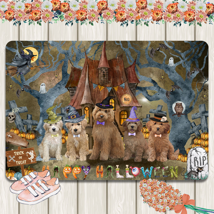 Goldendoodle Area Rug and Runner: Explore a Variety of Designs, Personalized, Custom, Halloween Indoor Floor Carpet Rugs for Home and Living Room, Pet Gift for Dog Lovers