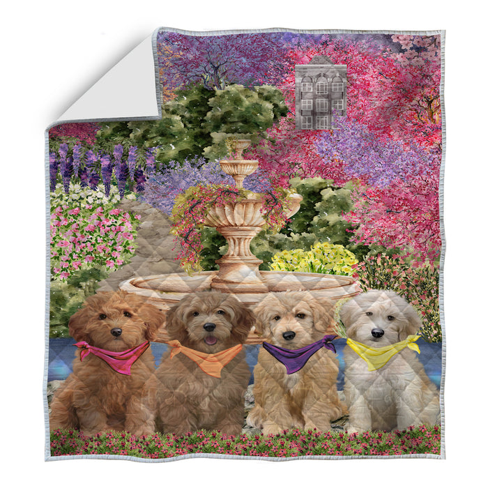 Goldendoodle Quilt: Explore a Variety of Bedding Designs, Custom, Personalized, Bedspread Coverlet Quilted, Gift for Dog and Pet Lovers