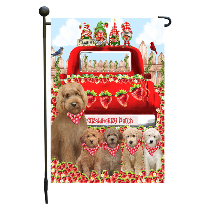 Goldendoodle Dogs Garden Flag: Explore a Variety of Custom Designs, Double-Sided, Personalized, Weather Resistant, Garden Outside Yard Decor, Dog Gift for Pet Lovers