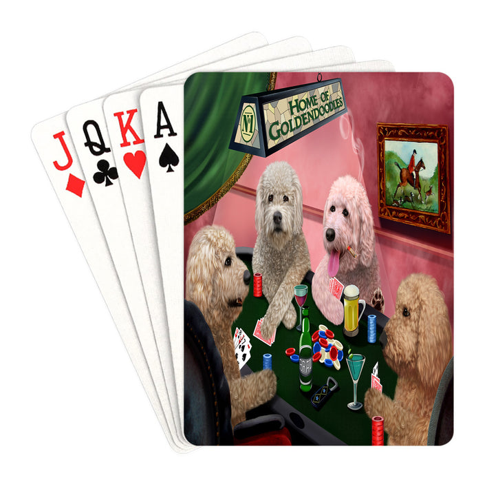 Home of Goldendoodle Dogs Playing Poker Playing Card Decks