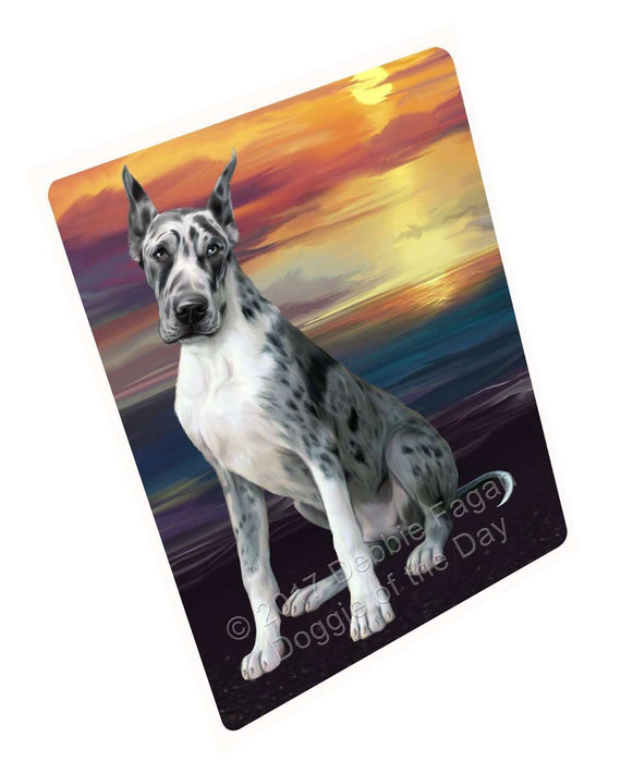 Great Dane Dog Art Portrait Print Woven Throw Sherpa Plush Fleece Blanket