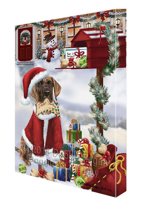Great Dane Dog Dear Santa Letter Christmas Holiday Mailbox Canvas Print Wall Art Décor CVS102959
