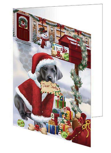 Great Dane Dog Dear Santa Letter Christmas Holiday Mailbox Handmade Artwork Assorted Pets Greeting Cards and Note Cards with Envelopes for All Occasions and Holiday Seasons GCD65729