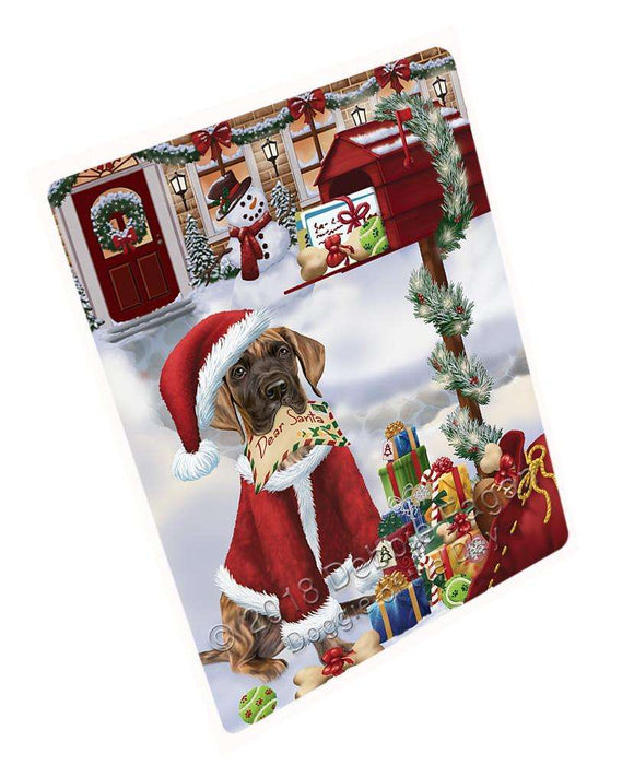 Great Dane Dog Dear Santa Letter Christmas Holiday Mailbox Large Refrigerator / Dishwasher Magnet RMAG84288