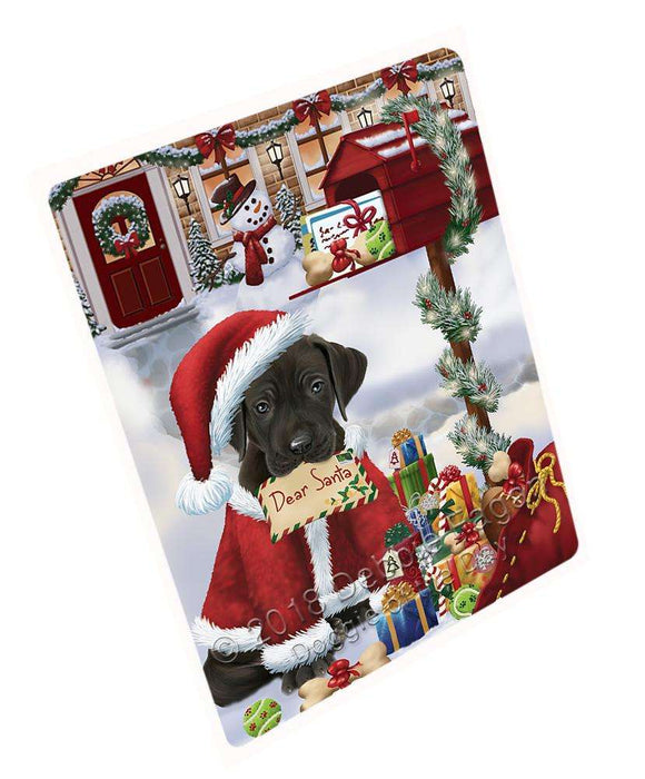 Great Dane Dog Dear Santa Letter Christmas Holiday Mailbox Large Refrigerator / Dishwasher Magnet RMAG84294