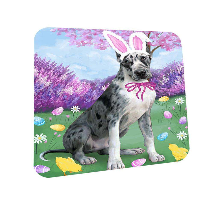 Great Dane Dog Easter Holiday Coasters Set of 4 CST49112