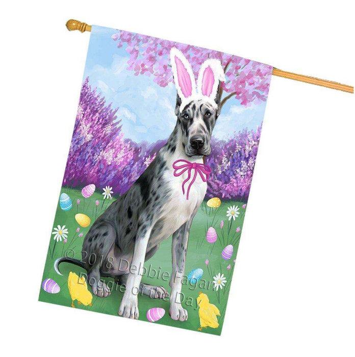 Great Dane Dog Easter Holiday House Flag FLG49118