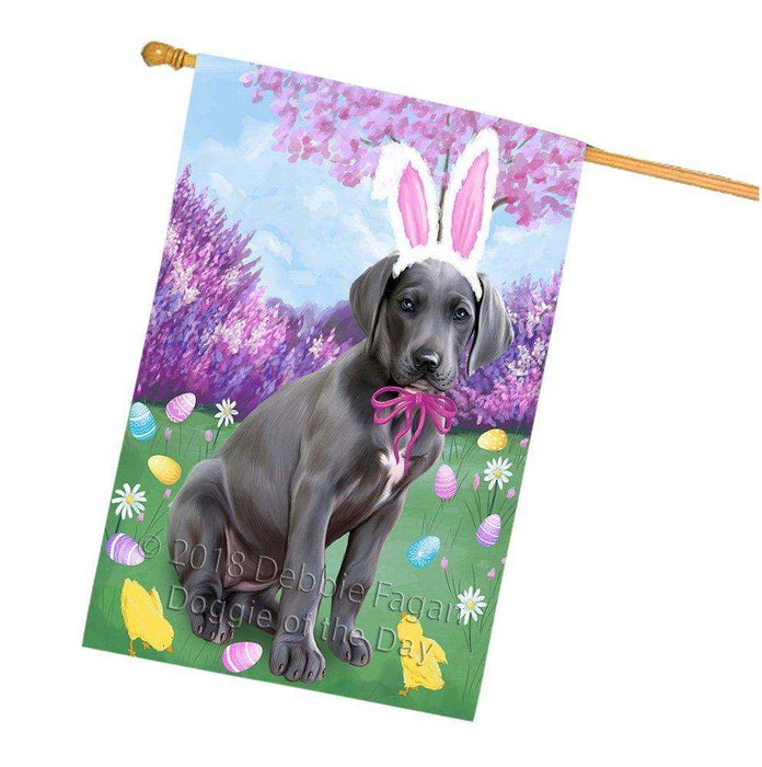 Great Dane Dog Easter Holiday House Flag FLG49120