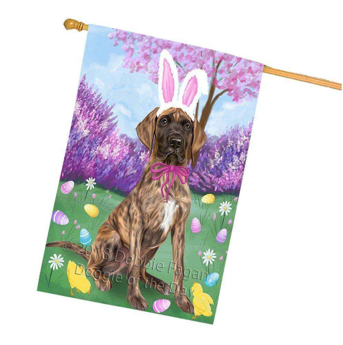 Great Dane Dog Easter Holiday House Flag FLG49121