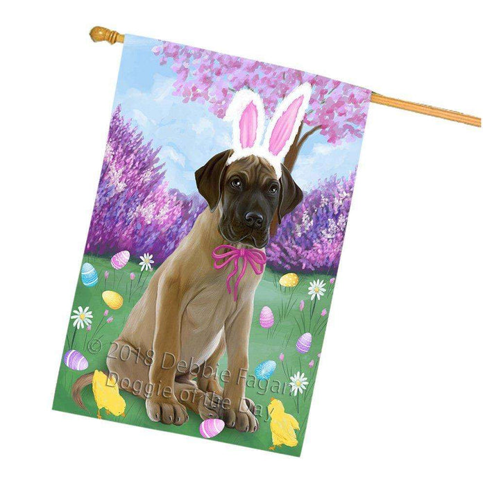 Great Dane Dog Easter Holiday House Flag FLG49123