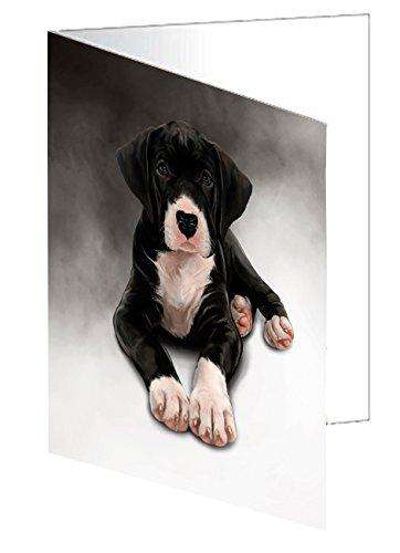 Great Dane Dog Handmade Artwork Assorted Pets Greeting Cards and Note Cards with Envelopes for All Occasions and Holiday Seasons D027