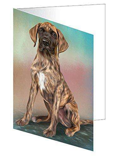 Great Dane Dog Handmade Artwork Assorted Pets Greeting Cards and Note Cards with Envelopes for All Occasions and Holiday Seasons
