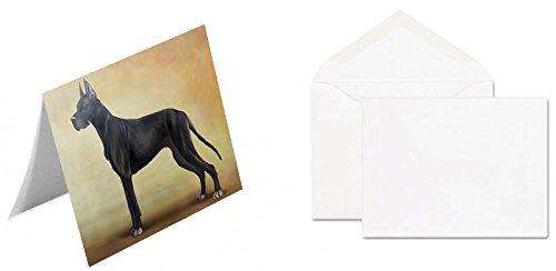 Great Dane Dog Handmade Artwork Assorted Pets Greeting Cards and Note Cards with Envelopes for All Occasions and Holiday Seasons