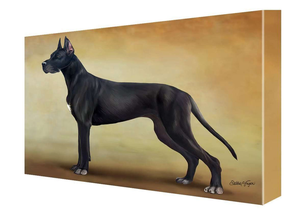 Great Dane Dog Painting Printed on Canvas Wall Art Signed