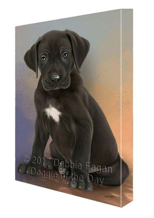 Great Dane Dog Painting Printed on Canvas Wall Art Signed