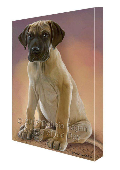 Great Dane Dog Painting Printed on Canvas Wall Art