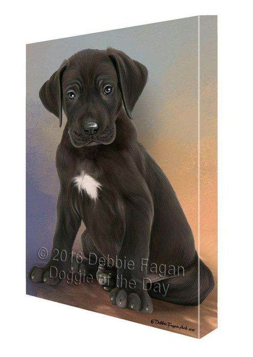 Great Dane Dog Painting Printed on Canvas Wall Art
