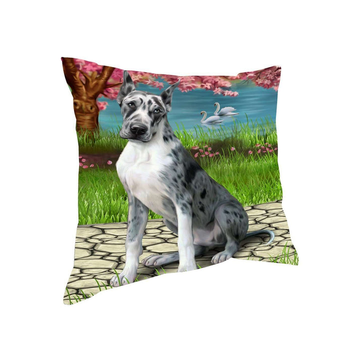 Great Dane Dog Throw Pillow