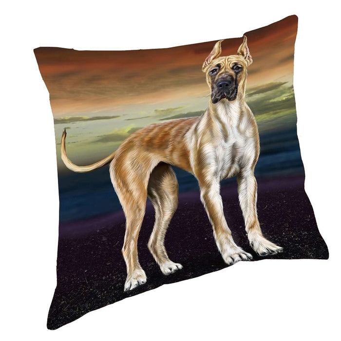 Great Dane Dog Throw Pillow