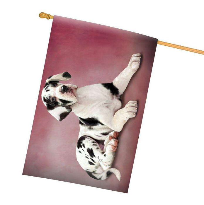 Great Dane Puppy Dog All Weather House Flag