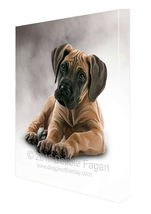 Great Dane Puppy Dog Art Portrait Print Canvas