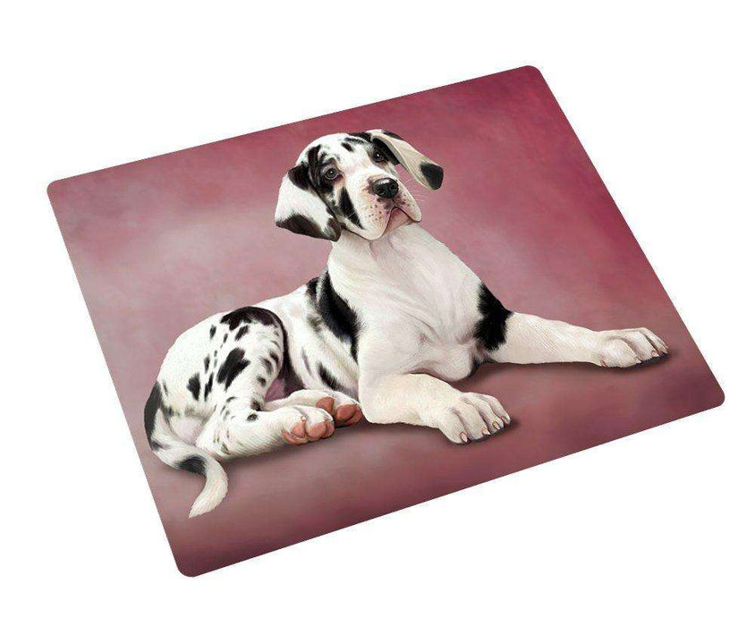 Great Dane Puppy Dog Art Portrait Print Woven Throw Sherpa Plush Fleece Blanket