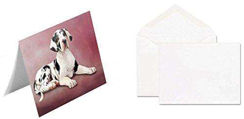 Great Dane Puppy Dog Handmade Artwork Assorted Pets Greeting Cards and Note Cards with Envelopes for All Occasions and Holiday Seasons