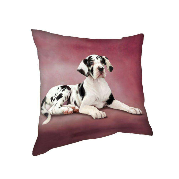 Great Dane Puppy Dog Throw Pillow