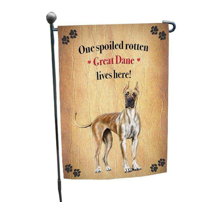 Great Dane Spoiled Rotten Dog Garden Flag