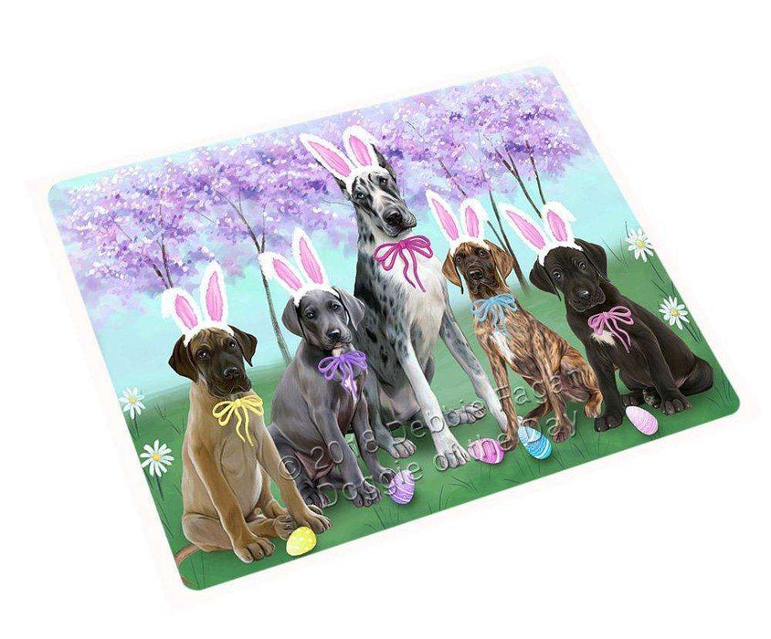 Great Danes Dog Easter Holiday Tempered Cutting Board C51330