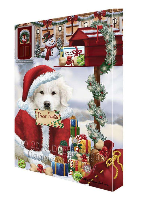 Great Pyrenees Dog Dear Santa Letter Christmas Holiday Mailbox Canvas Print Wall Art Décor CVS99710